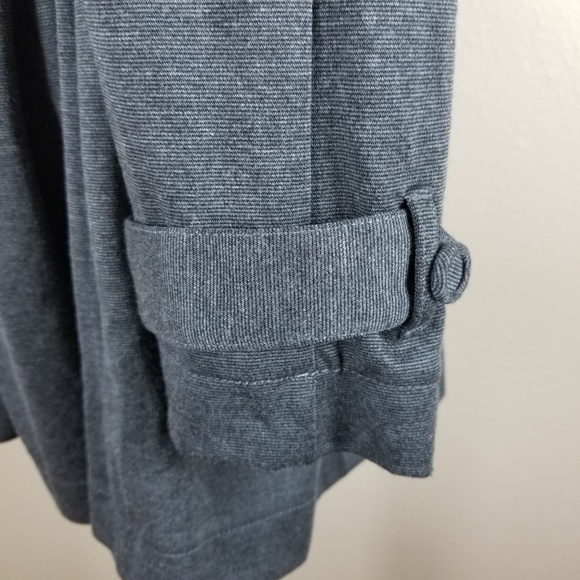 Fever Gray Shawl Collar Knit Pea Coat LP - Picture 5 of 8